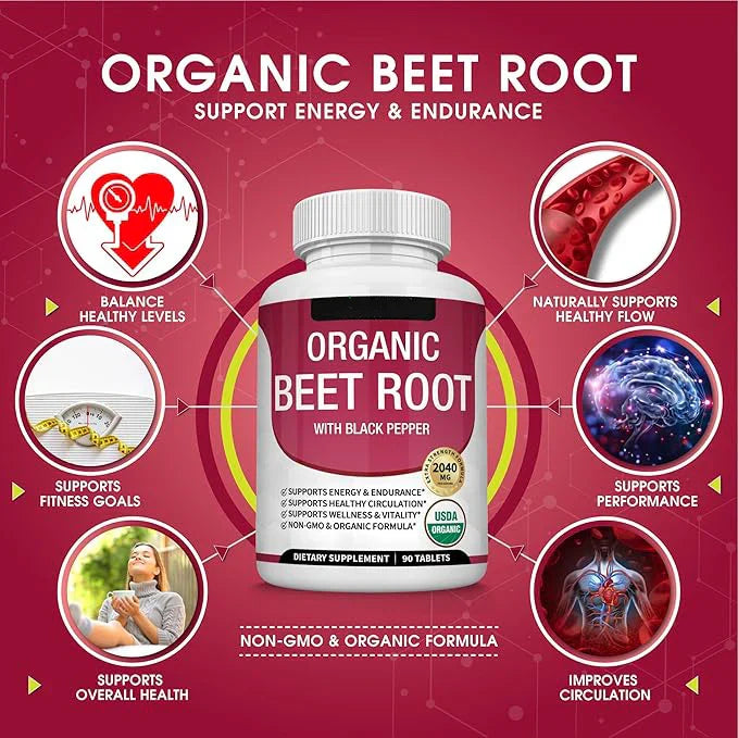 Organic beet root powder tablets