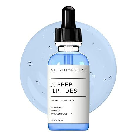 Copper peptides serum bottle