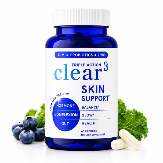 DIM Acne Skin Support supplement from Nutritions Lab, diindolylmethane capsules