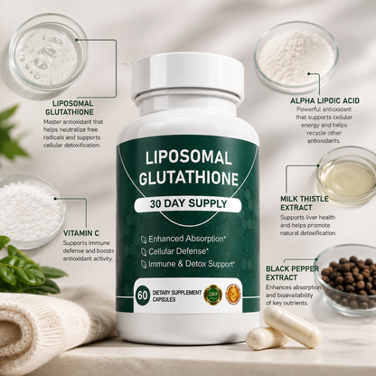 Liposomal glutathione bottle, take between meals