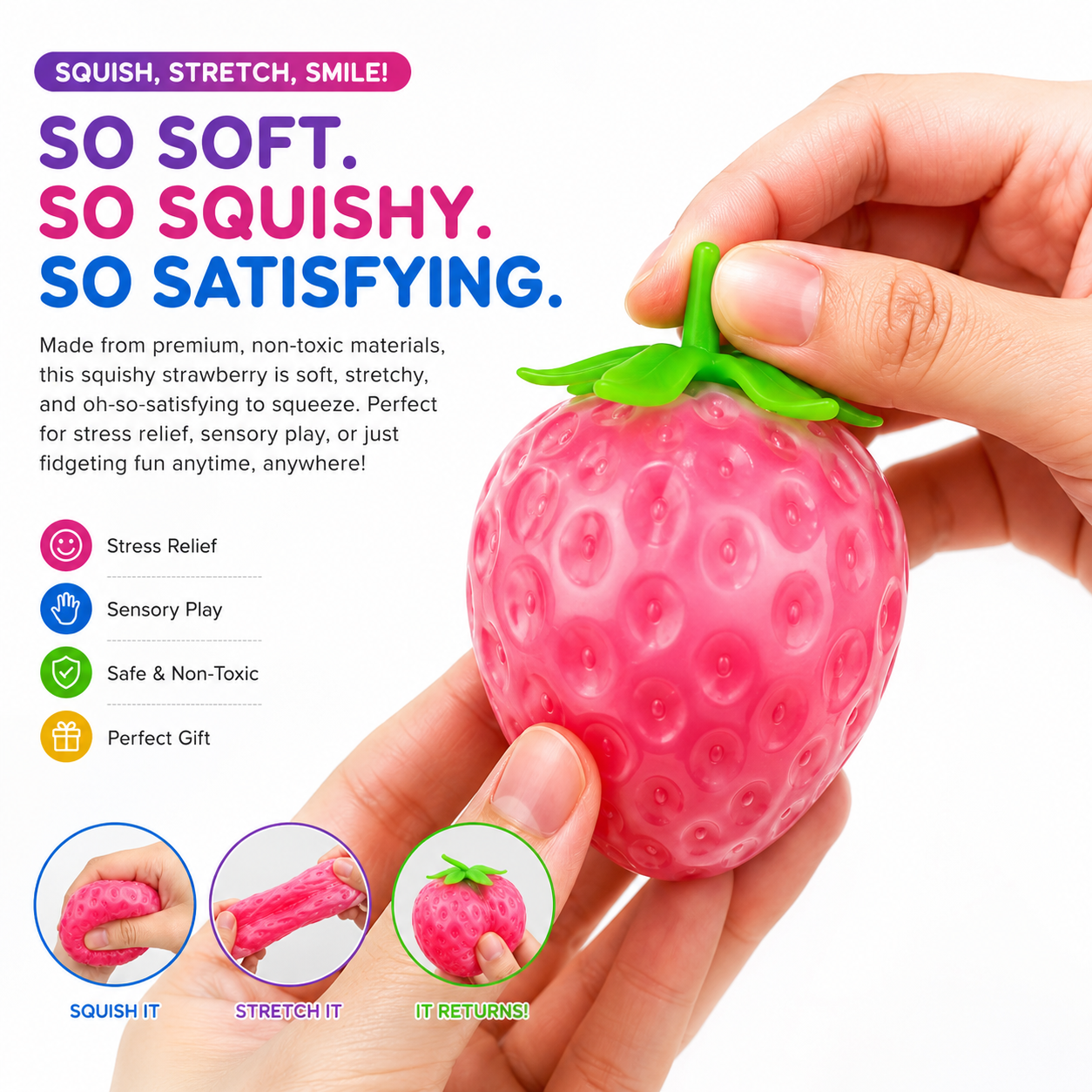 8-Piece Squishy Fun Box – Soft Sensory Toys for Kids, Stress Relief & Fidget Play
