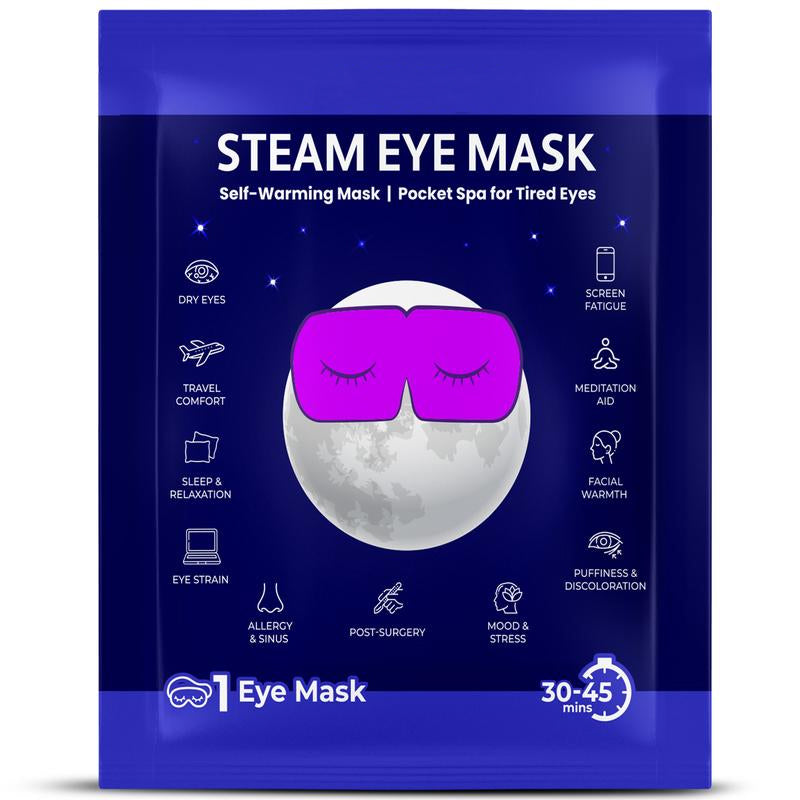 Steam Eye Mask - Self-Heating Warm Eye Compress for Dry Eyes [packaging may vary]