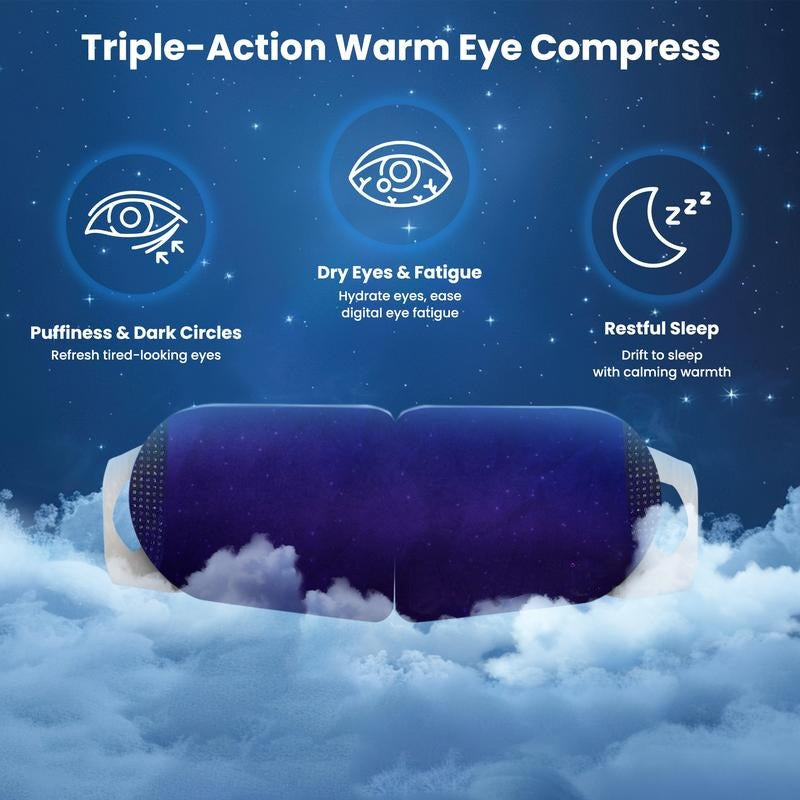 Steam Eye Mask - Self-Heating Warm Eye Compress for Dry Eyes [packaging may vary]
