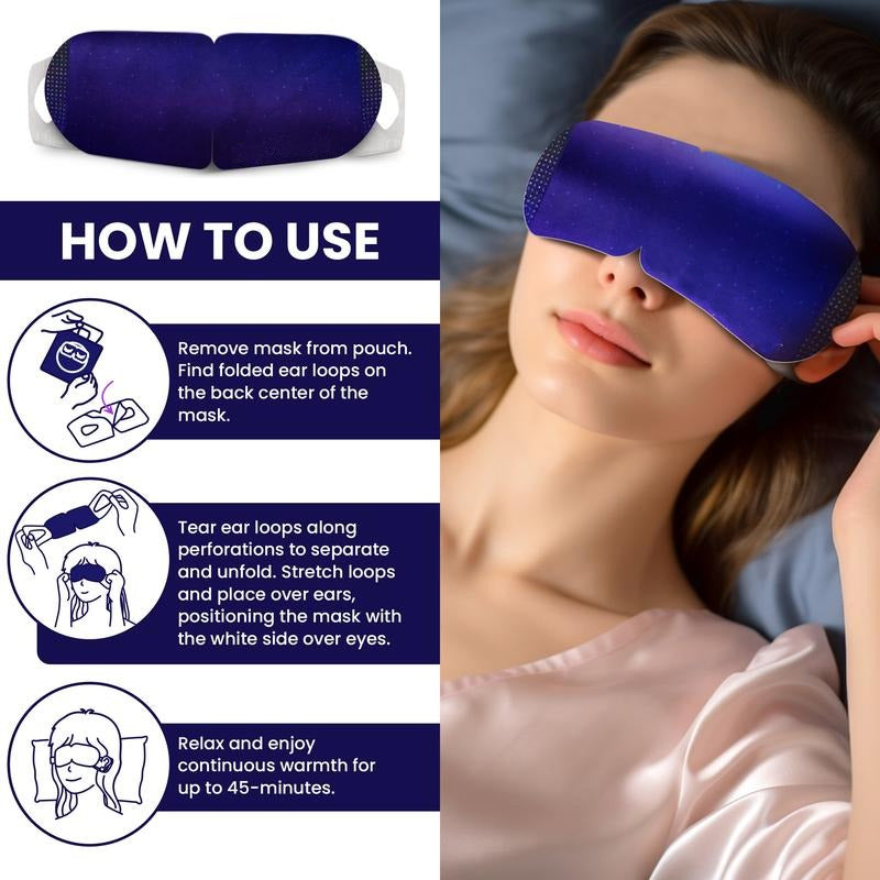 Steam Eye Mask - Self-Heating Warm Eye Compress for Dry Eyes [packaging may vary]