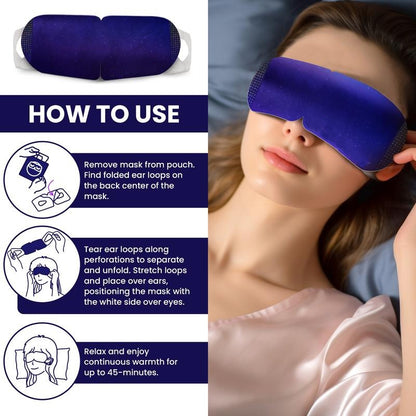 Steam Eye Mask - Self-Heating Warm Eye Compress for Dry Eyes [packaging may vary]