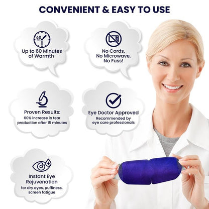 Steam Eye Mask - Self-Heating Warm Eye Compress for Dry Eyes [packaging may vary]