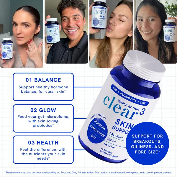 DIM supplement bottle for hormonal skin support