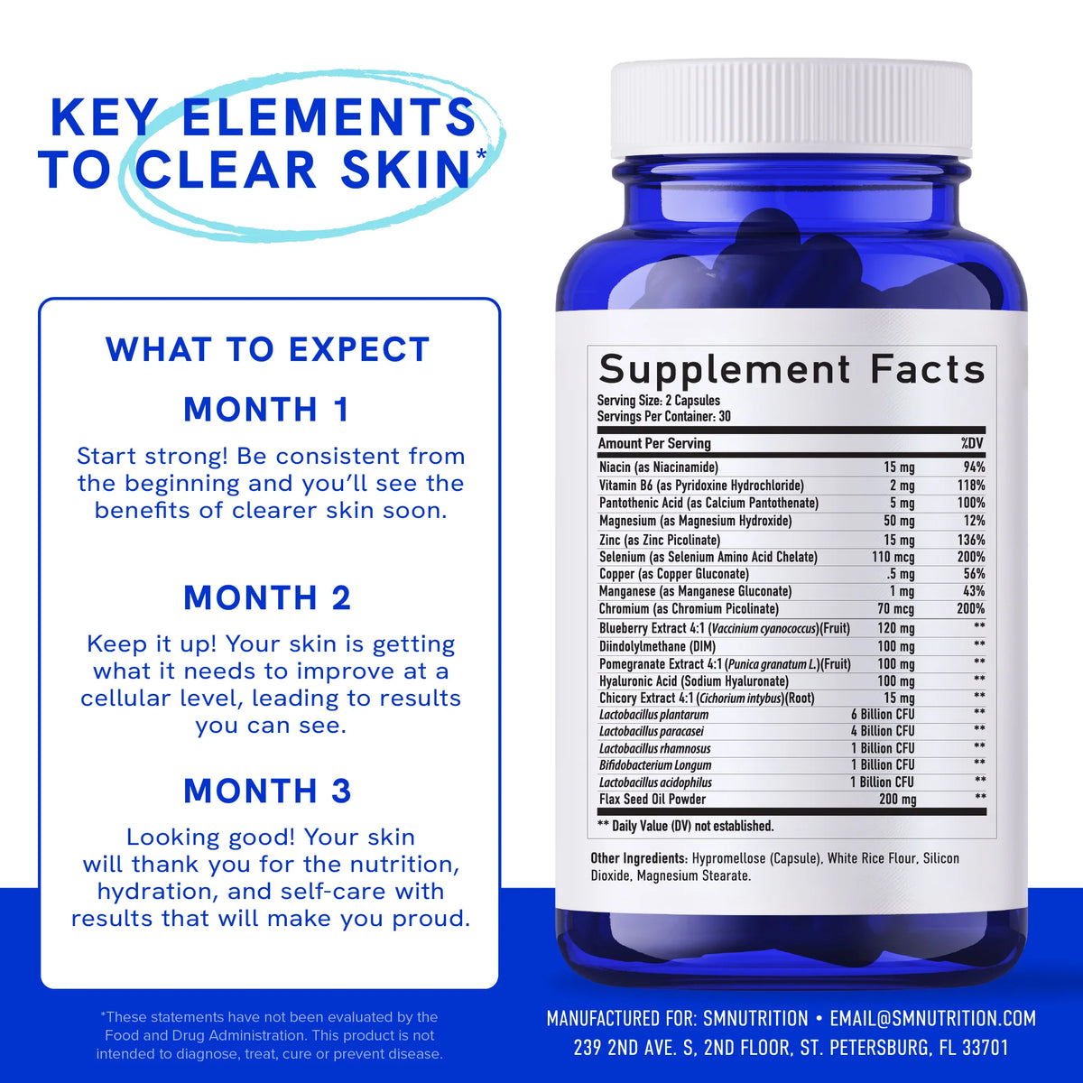 Nutritions Lab DIM acne skin support daily capsules