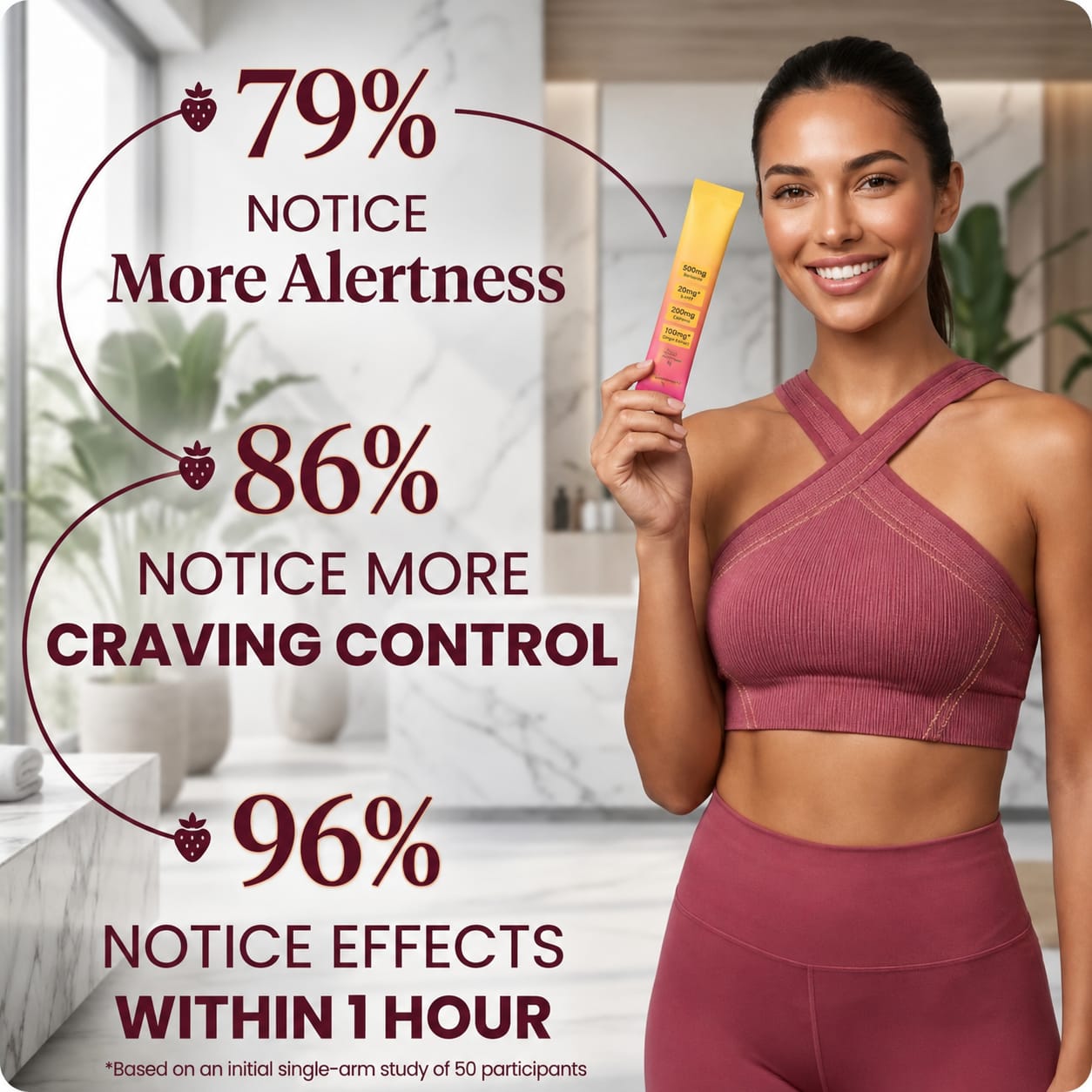 Strawberry Açaí Energy & Cutting Mix – with Yerba Mate