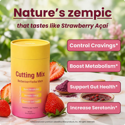 Strawberry Açaí Energy & Cutting Mix – with Yerba Mate