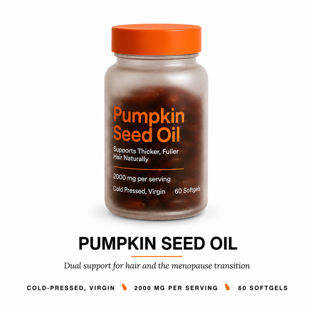 Pumpkin seed oil supplement rich in phytosterols and zinc